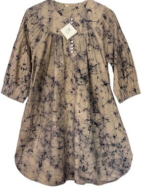 NWT Matta Batik Marble Print Tunic Mini Dress Size M